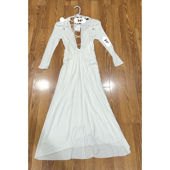 Isabel Marant White Bride Viscose Jadessi long sleeve Midi Dress sz FR 34 (US 2) - Picture 7 of 13